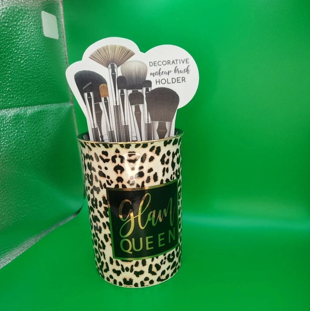 💥3/$20 Glam Squad Animal Print Decorative Make Up Brush Holder!
